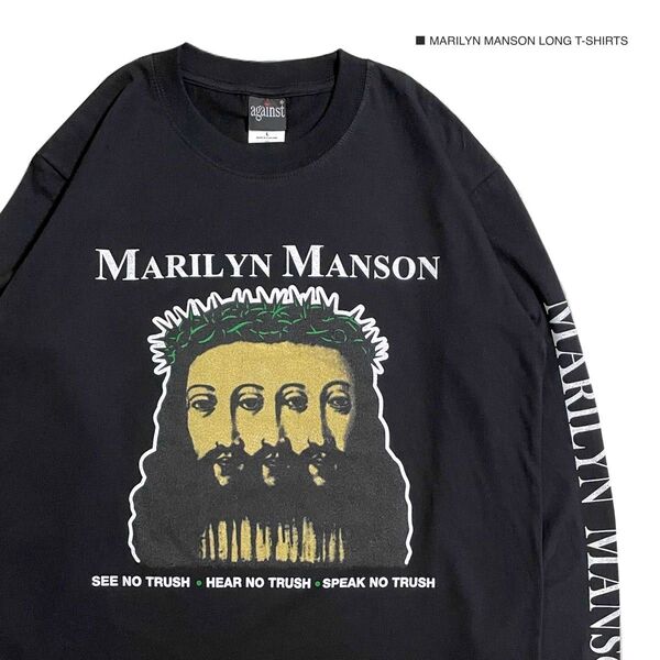 MARILYN MANSON マリリンマンソン Lサイズ 長袖 ロンT ロングTシャツ ロック バンドT