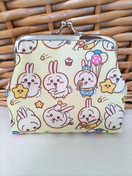 ☆ハンドメイドがま口ポーチ ちいかわ うさぎ☆