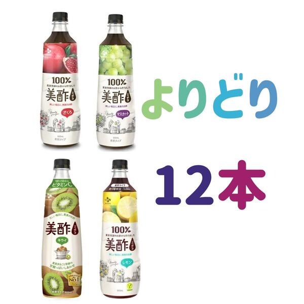 cj 美酢 ミチョ よりどり12本 ザクロ マスカット レモン キウイ