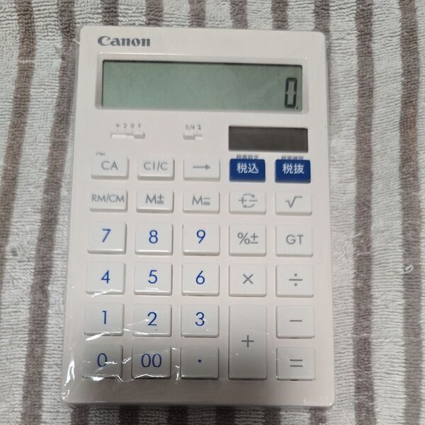 Canon 12桁電卓 ホワイト 未使用品 キャノン 卓上