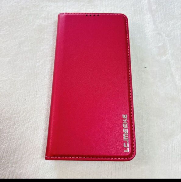 iPhone12 / 12Proケース 手帳型 カード収納 カバー レッド