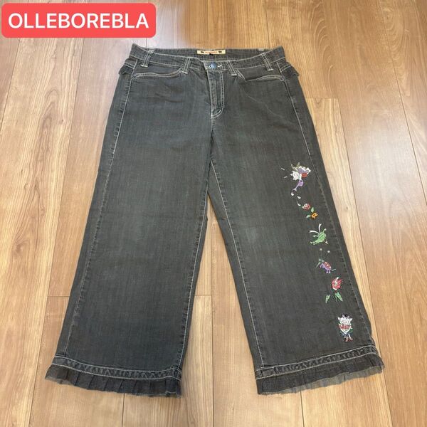 OLLEBOREBLA アルベロベロ デニムパンツ ブタさん刺繍 Mサイズ