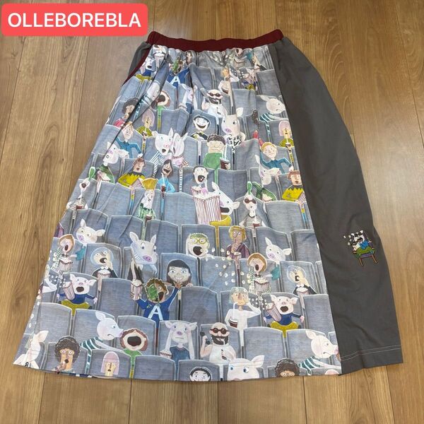 【美品】OLLEBOREBLA アルベロベロ スカート ぶたさん ブタさん シアターシリーズ 刺繍