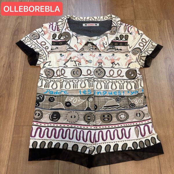 OLLEBOREBLA OLLEBOREBLA ブラウス ブタさん ボタン柄