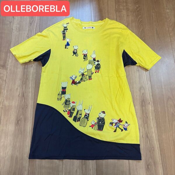 OLLEBOREBLA アルベロベロ チュニック 手荷物検査 ぶたさん 刺繍 イエロー