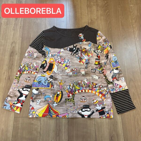 OLLEBOREBLA アルベロベロ カットソー サーカス ブタさん アップリケ