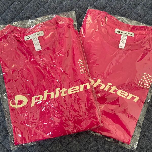 Phiten レディース 半袖Tシャツ 松本マラソン 2022 Sサイズ ピンク