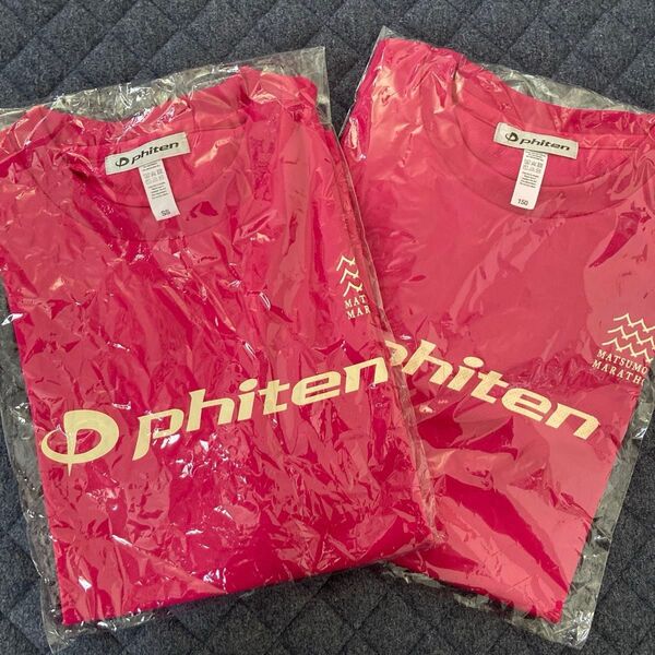 Phiten レディース 半袖Tシャツ 松本マラソン 2022 Sサイズ ピンク