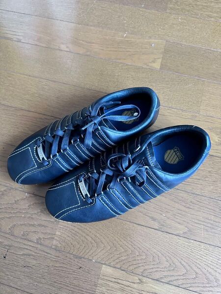K-SWISS ローカットスニーカー ブラックレザー 27.5㎝