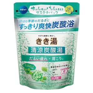 きき湯 清涼炭酸湯♪ すっきりミントの香りで、汗ばむ季節のだるい疲れ・肩こりに効果があります。