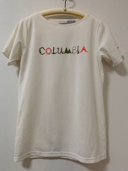 Columbia コロンビア 半袖Tシャツ L ロゴプリント 白色