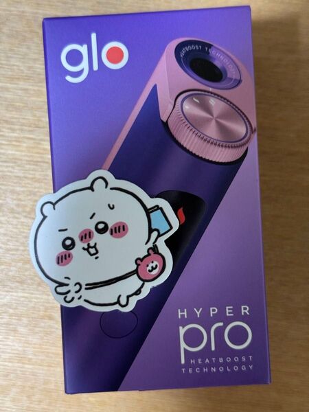 glo(グロー) ハイパー プロ HYPER pro パープル・サファイア 電子タバコディスプレイ搭載 ちいかわシール付