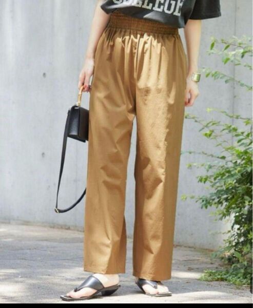 ジャーナルスタンダード JOURNAL STANDARD ナイロンストレッチワイドパンツ キャメル 38
