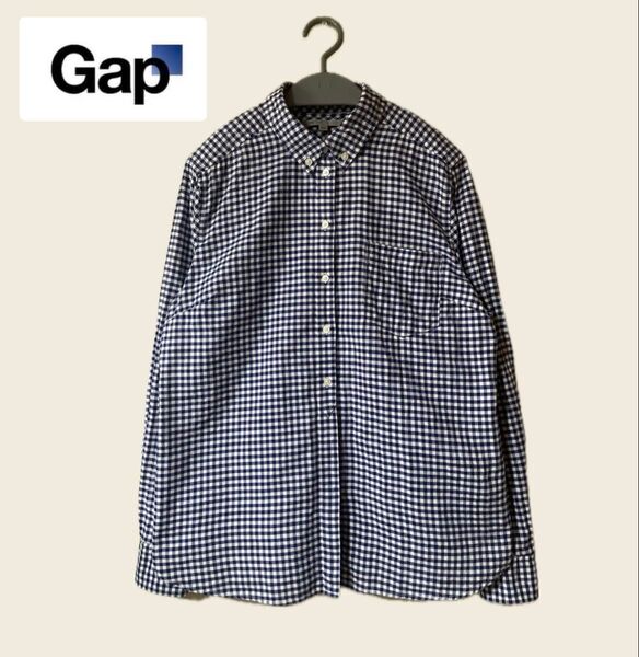 GAP ギャップ ギンガムチェック ボタンダウンシャツ レディース L コットン