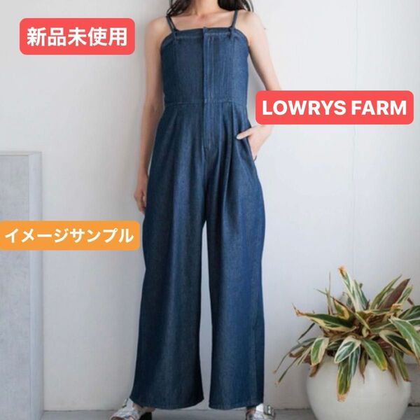 今季デザイン 新品未使用タグ付き LOWRYS FARM ローリーズファーム デニムベアサロペット レディース フリーサイズ