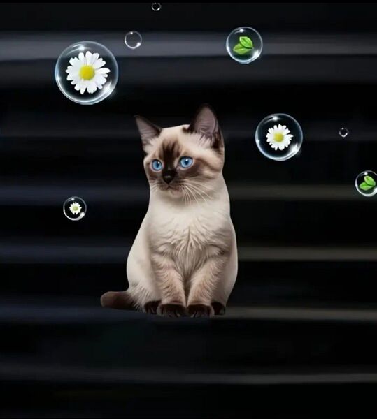 シャム猫 カーアクセサリー カーインテリア 2D 猫 ネコ 車 マイカー 芳香剤