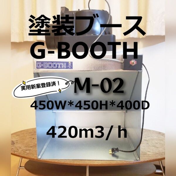 G-Booth静音研磨塗装ブース実用新案 2段階切替 風量420m3/hセット