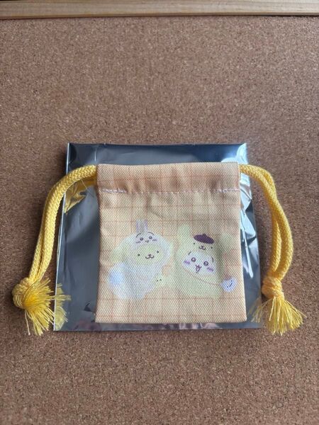 【撮影時のみの開封】サンリオ ちいかわ ノベルティ ミニ巾着 ポムポムプリン×うさぎ プチ巾着 サンリオキャラクターズ