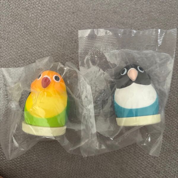 鳥さんのはんこ 2体セット ボタンインコ
