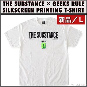 新品L/Geeks Rule x THE SUBSTANCE Silkscreen Printing T-Shirt "White