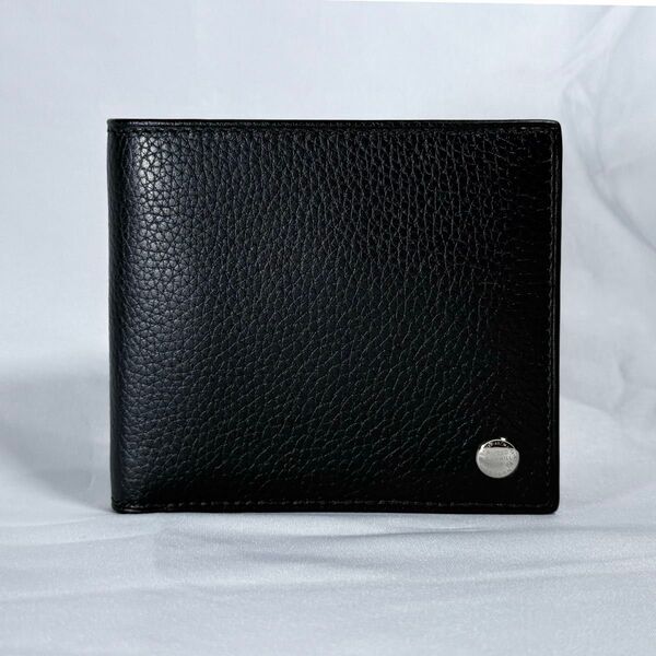 dunhill ダンヒル 二つ折り財布 小銭入れあり レザー ウォレット 財布 黒 ブラック
