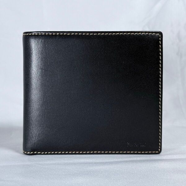 paul smith ポールスミス 二つ折り財布 小銭入れあり レザー ウォレット 財布 黒 ブラック