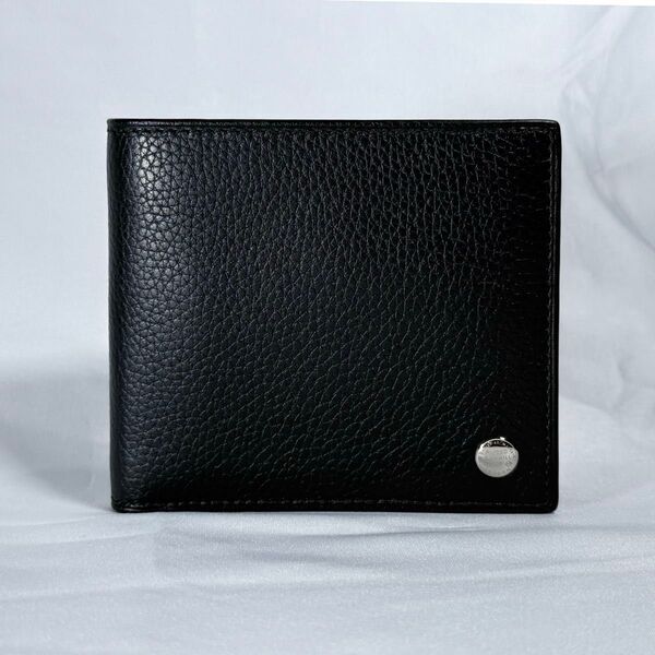 dunhill ダンヒル 二つ折り財布 小銭入れあり レザー ウォレット 財布 黒 ブラック