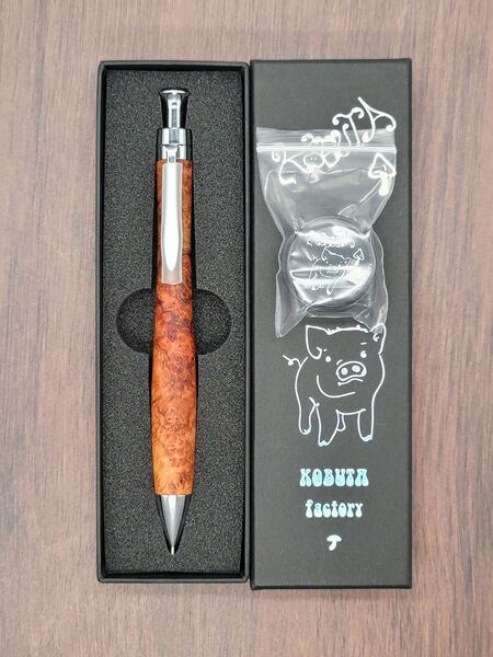 新品 こぶた工房 極上花梨瘤 シャープペンシル0.5ミリ