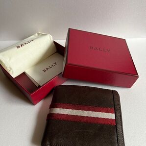 バリー BALLY 二つ折り財布 ブラウン レザー