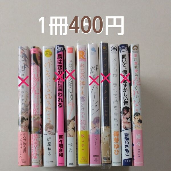 BLコミック/中古/まとめ売り/バラ売り/1冊400円〈値下げしました〉