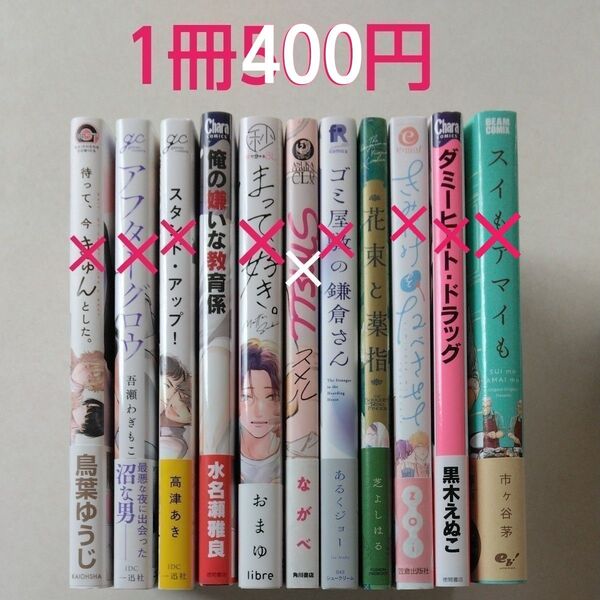 BLコミック/中古/まとめ売り/バラ売り/1冊400円〈値下げしました〉※残り2冊