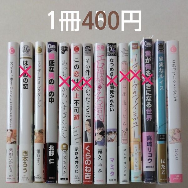 BLコミック/中古/まとめ売り/バラ売り/1冊400円〈値下げしました〉