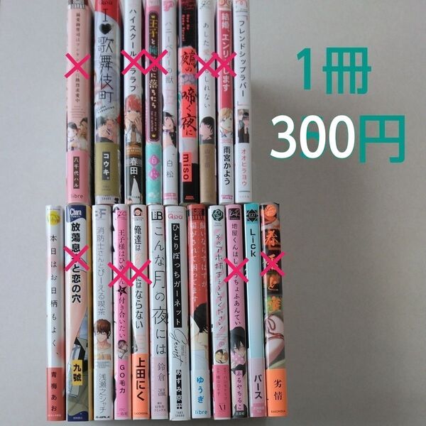 BLコミック/中古/まとめ売り/バラ売り/1冊300円〈値下げしました〉