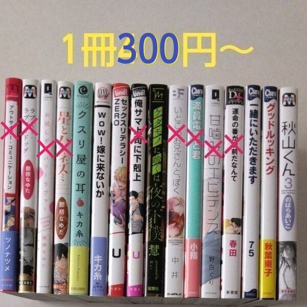 BLコミック/中古/まとめ売り/バラ売り/1冊300円〈値下げしました〉