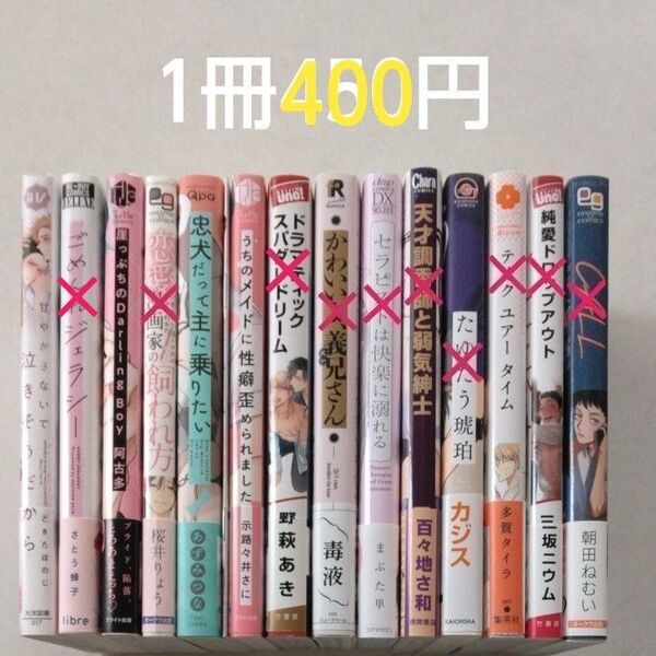 BLコミック/中古/まとめ売り/バラ売り/1冊400円(値下げしました)