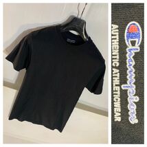 ヴィンテージ Champion チャンピオン　チャンピョン　黒　ロゴ刺繍　ハイチ製　半袖　Tシャツ　S ブラック_画像1