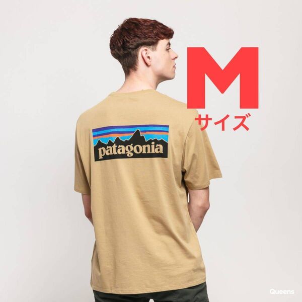 国内正規品★M★patagonia パタゴニア メンズ・P-6ロゴ・オーガニック・Tシャツ タンカラー ベージュ