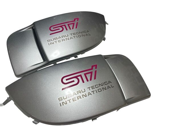 SUBARU インプレッサ WRX STi GDB 涙目 フォグカバー シルバー 左右セット 中古