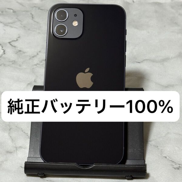 iPhone 12 64GB ブラック SIMフリー バッテリー100%