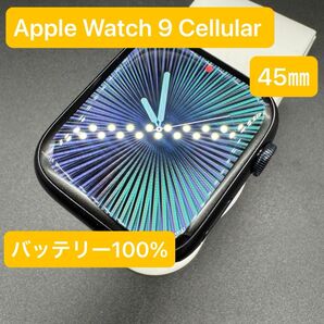 Apple Watch Series 9 GPS+Cellularモデル 45mm ミッドナイトアルミニウム ステンレスバンド
