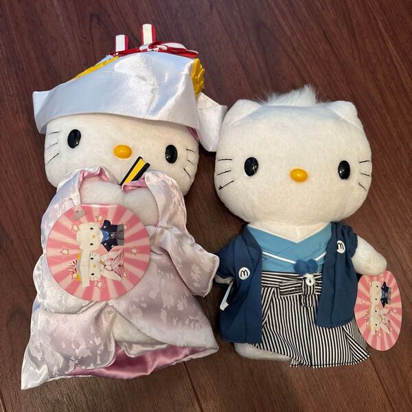 ハローキティ ウエディング ぬいぐるみ セット ダニエル キティ 和装 結婚式 マクドナルド サンリオ ウェディングドール