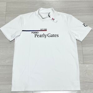 【新品】PEARLY GATES パーリーゲイツNEOトリコロール”PG PRO” Series.ベアカノコ半袖モックシャツ