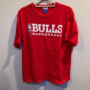 チャンピオン Tシャツ シカゴ・ブルズ サイズ M レッド USA製 90s古着