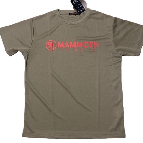 おもしろシャツ MAMMOTH マンモス パロディ 新品 メンズM モカ