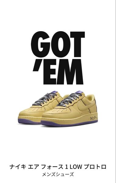 28.0cm Kobe Bryant × Nike Air Force 1 Low Protro Mamba Mentality