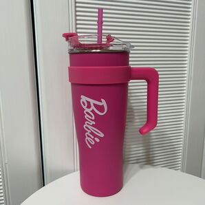 【新品】【難あり】Barbie バービー 大容量 ストロー付きタンブラー限定 水筒