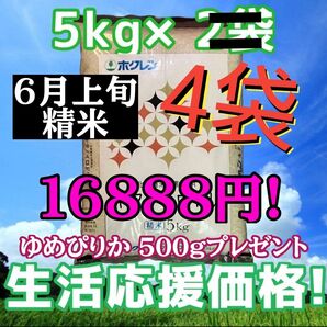 ホクレン キタノイロドリ 5kg×4袋 計20kg 精米 北海道産 ブレンド米 白米 お米 ゆめぴりか500gプレゼント