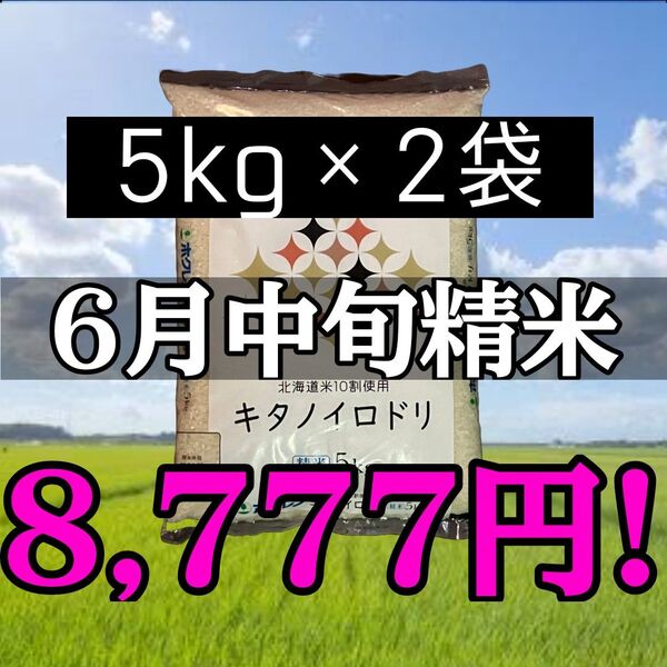 大抽選会対象!ホクレン キタノイロドリ 5kg×2袋 計10kg 精米 北海道産 ブレンド米 白米 お米