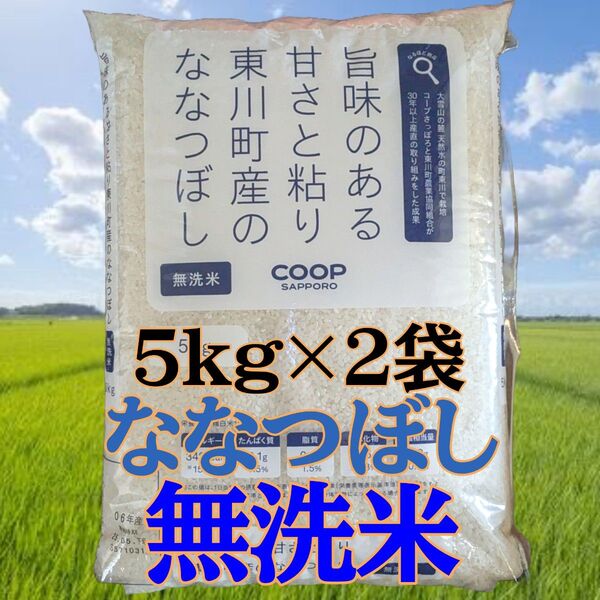 1セット限り 北海道産 令和6年産 東川町 ななつぼし 無洗米 5kg×2袋 計10kg お米 6月上旬精米