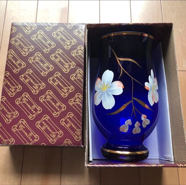 未使用 Laska Bohemia Glassラスカボヘミアガラス 花瓶 フラワーベース